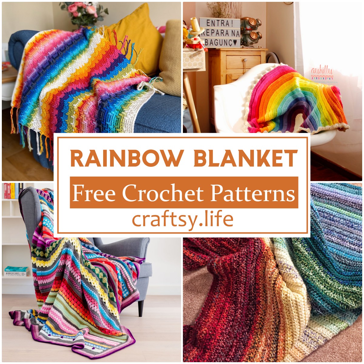 Free Crochet Rainbow Blanket Patterns