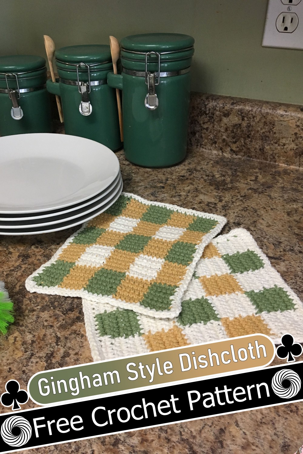 Gingham Style Dishcloth