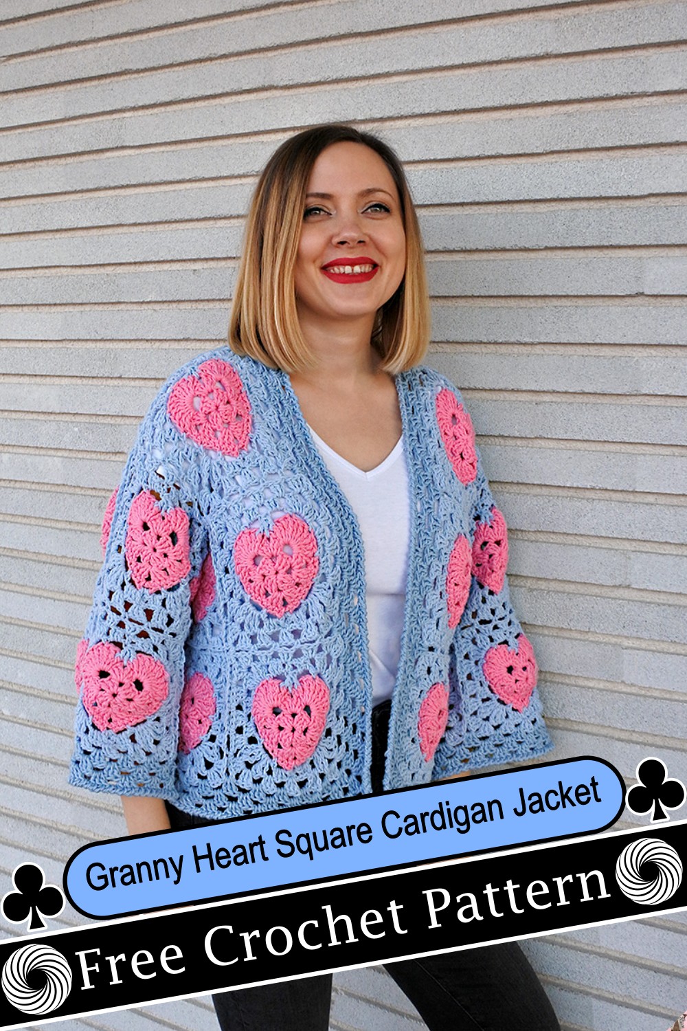 Granny Heart Square Cardigan Jacket