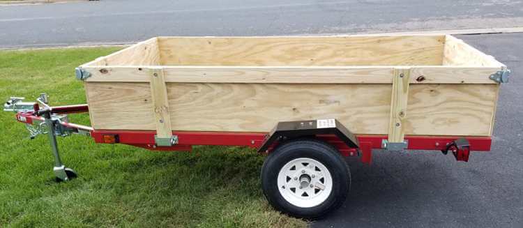 Harbor freight trailer with removable sides