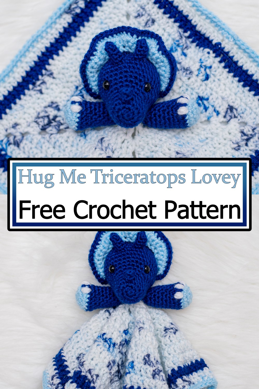 Hug Me Triceratops Lovey