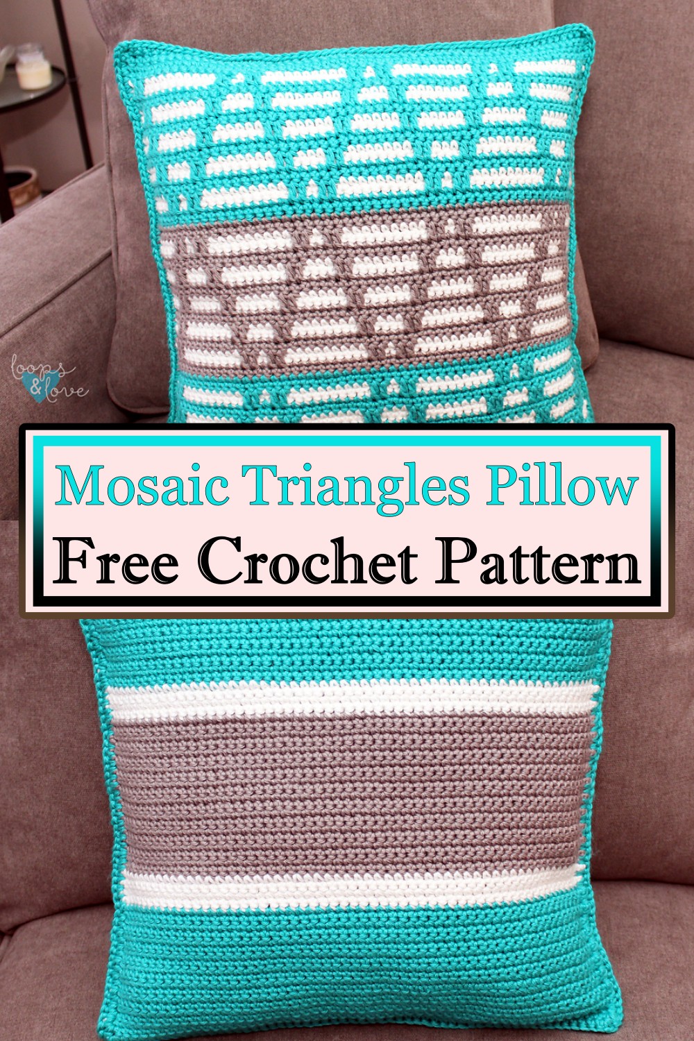 Mosaic Triangles Pillow