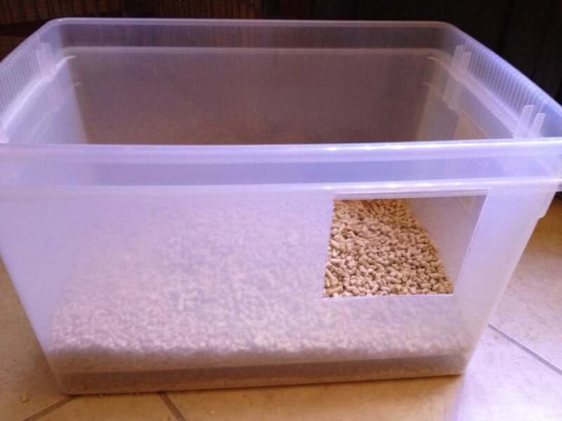 Pine Pellets Cat Litter Box DIY