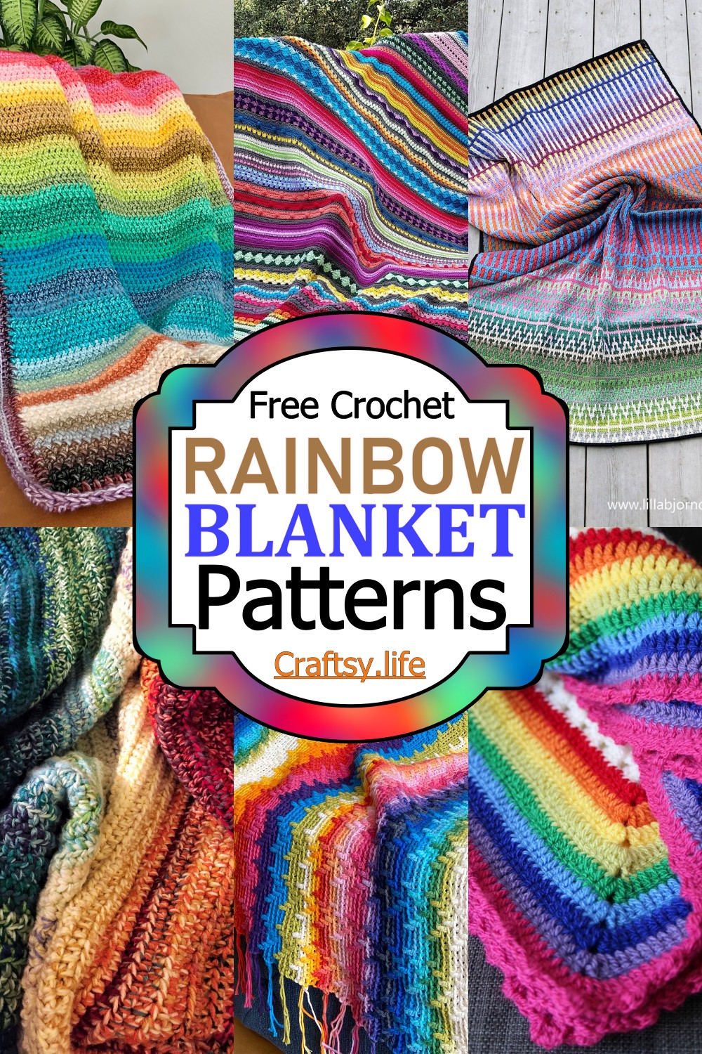 6 Free Crochet Rainbow Blanket Patterns - Craftsy