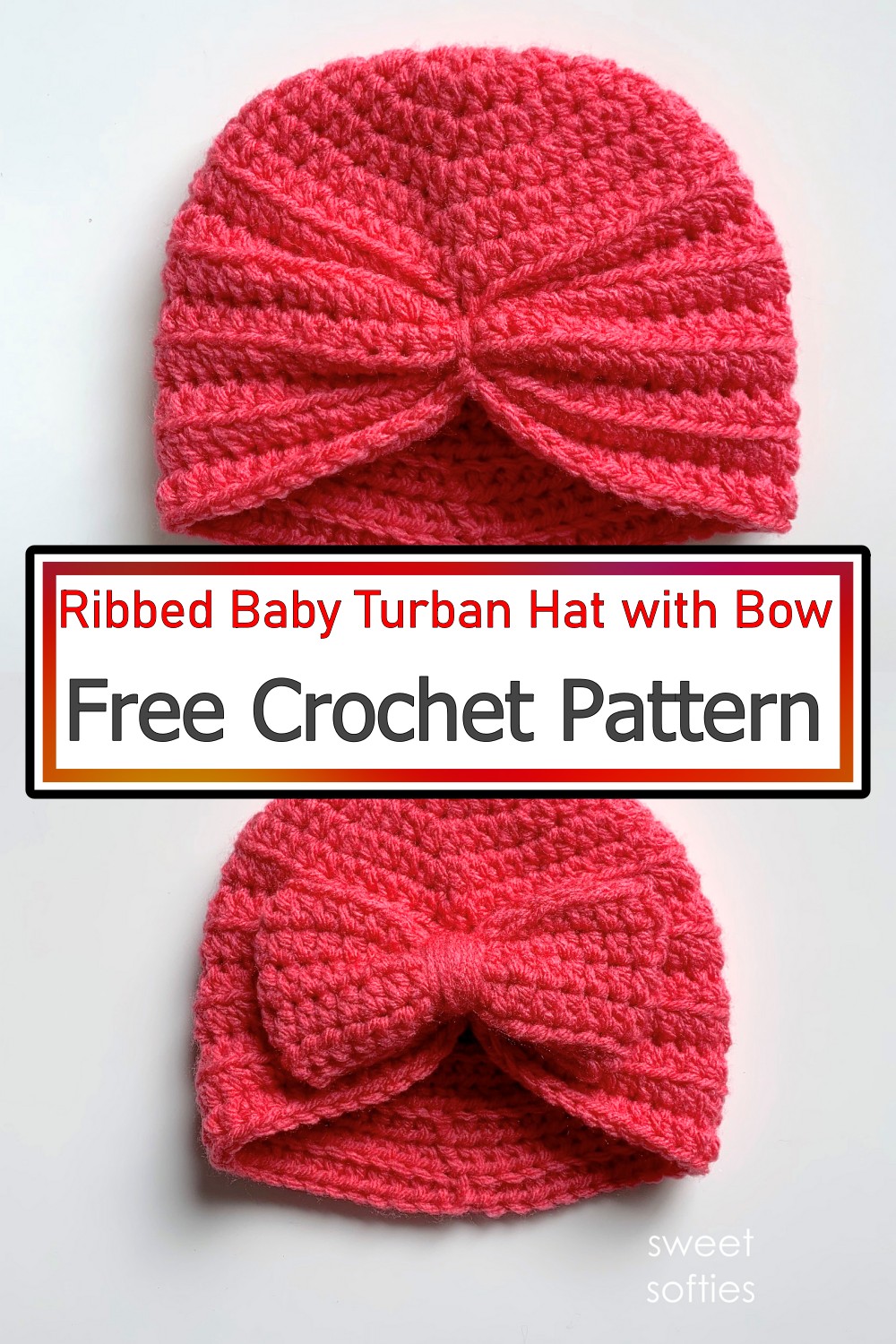 Ribbed Baby Turban Hat with Bow