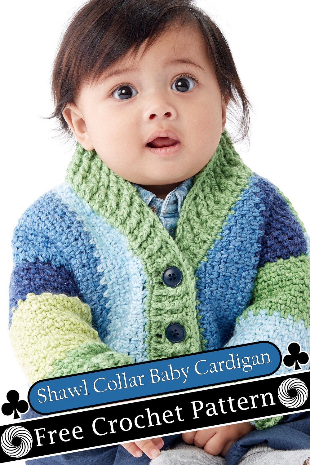 Shawl Collar Baby Cardigan 1