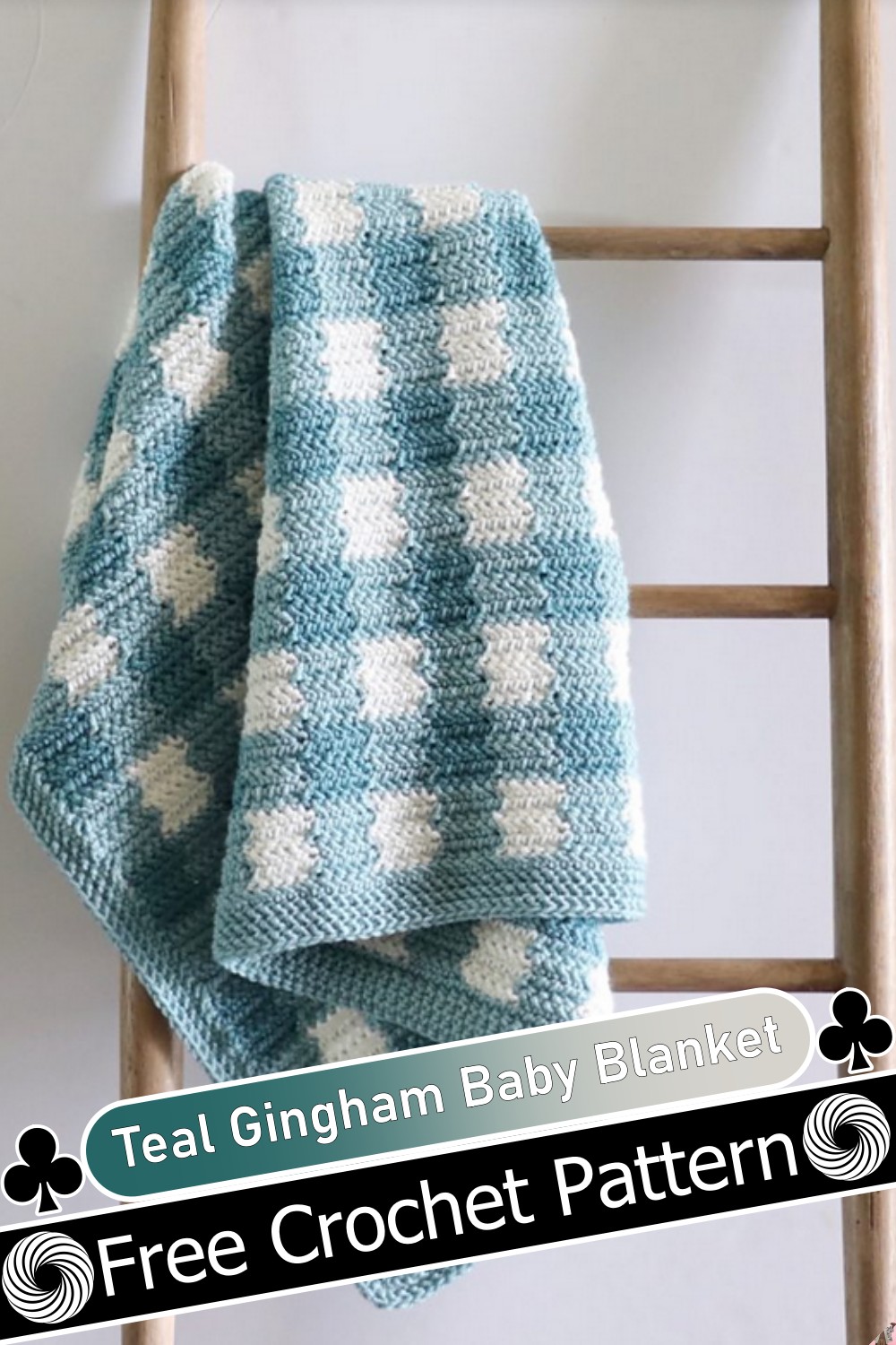 Teal Gingham Baby Blanket