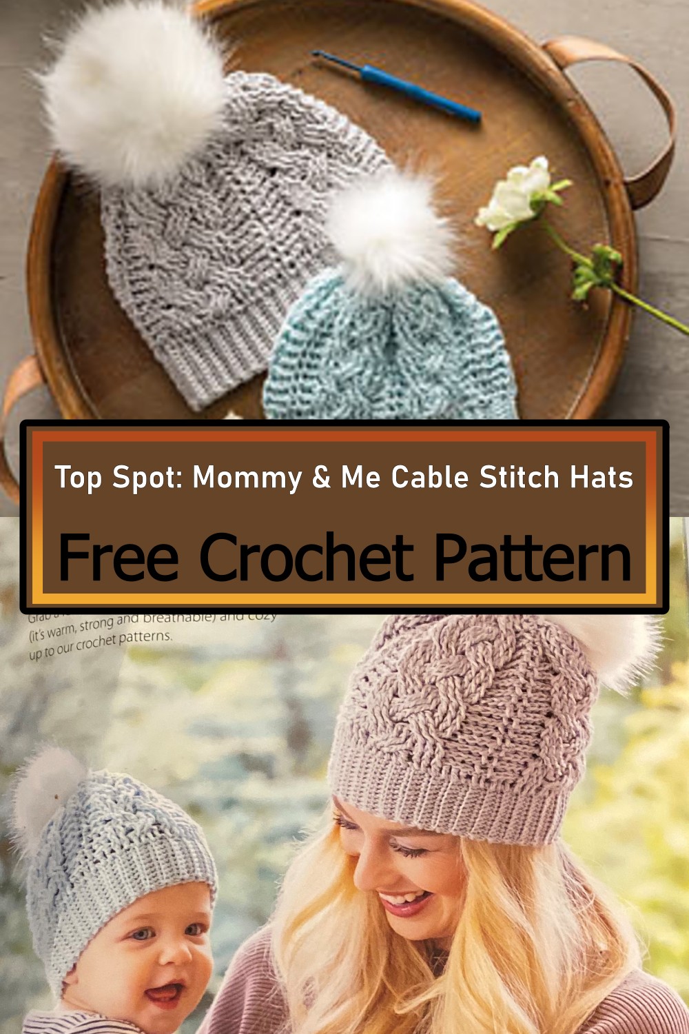 Top Spot: Mommy & Me Cable Stitch Hats