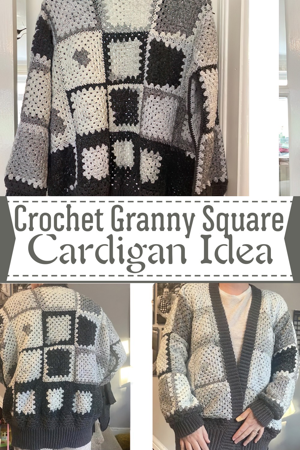 Unique Crochet Granny Square Cardigan Idea