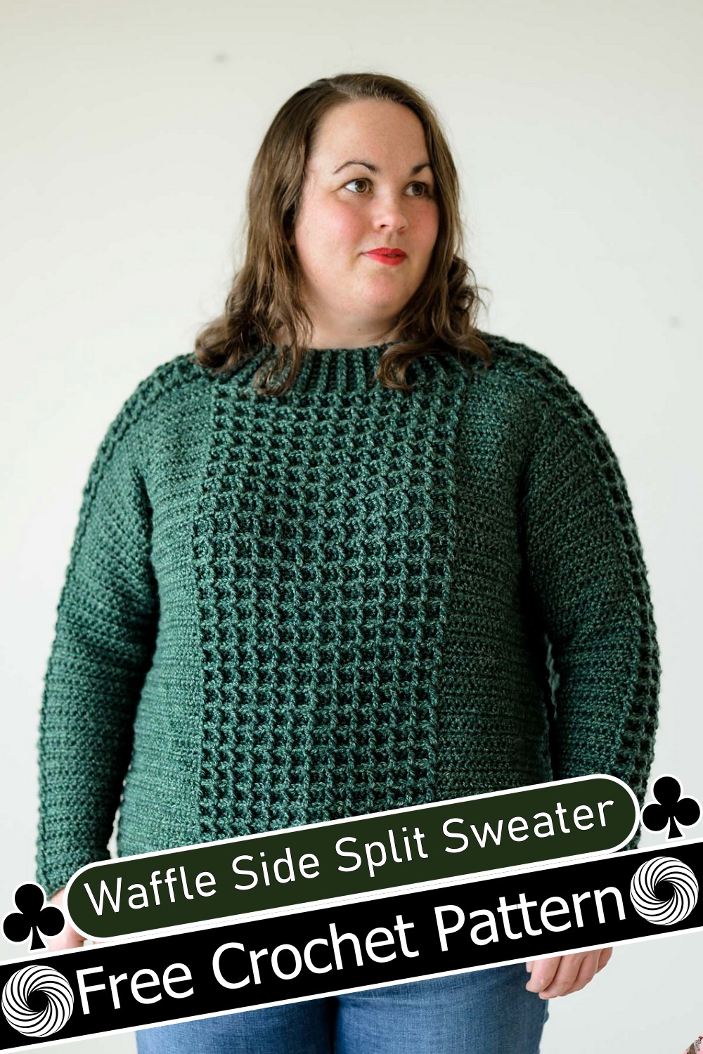Waffle Side Split Sweater