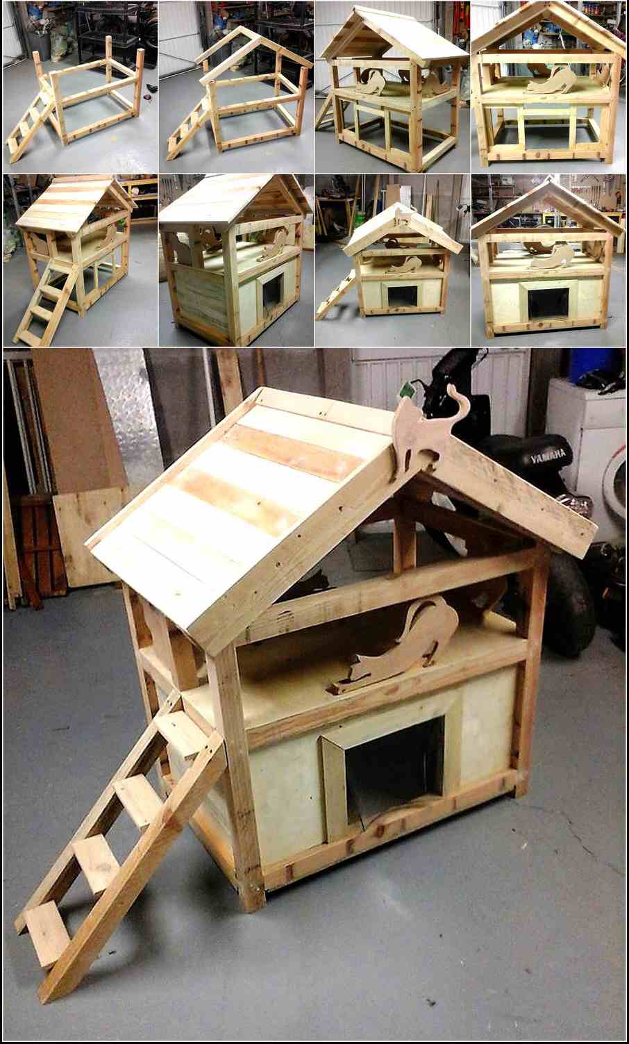 Wood Pallet Cat House