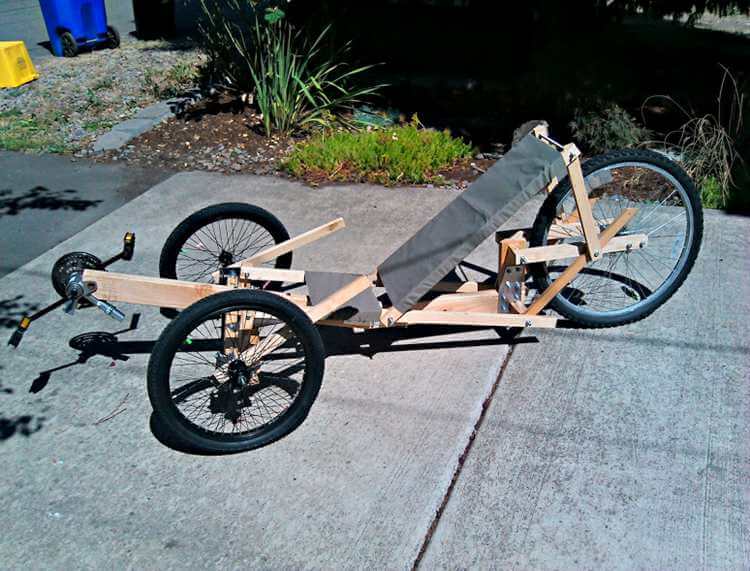 Wooden recumbent construction