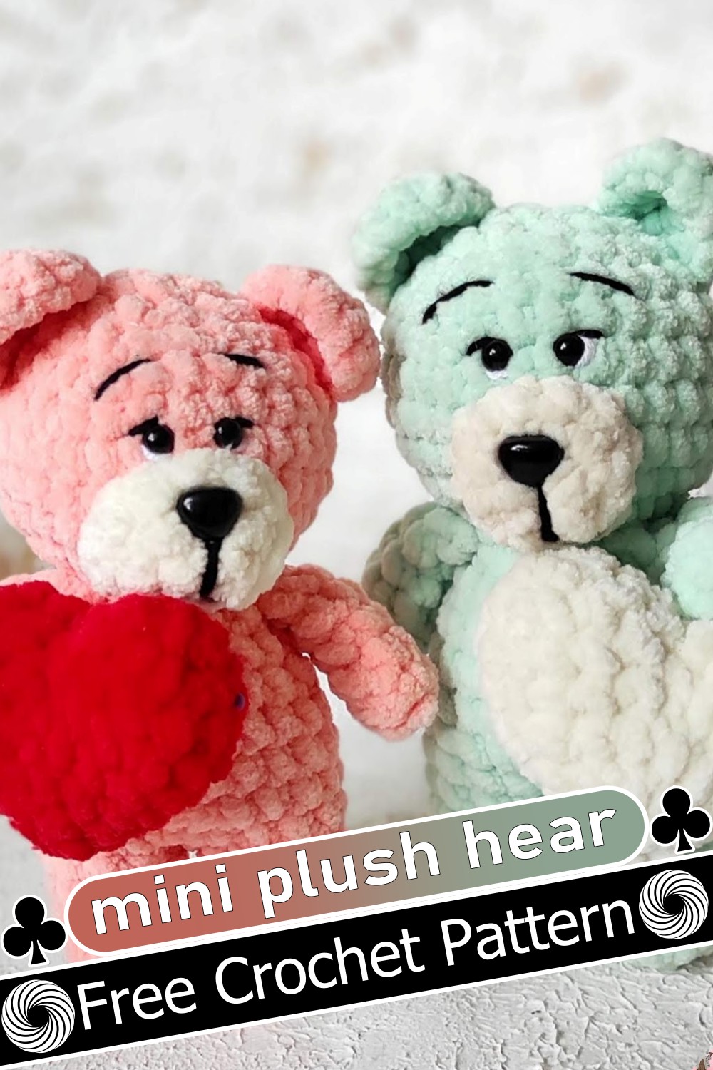 mini plush hear