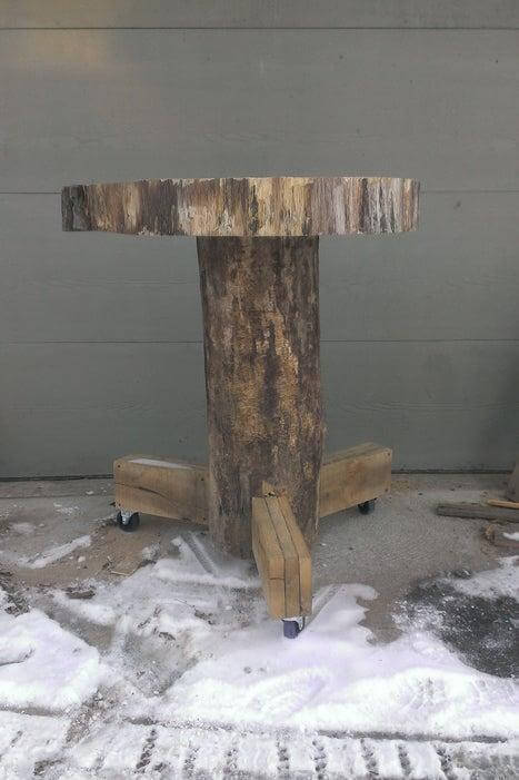 DIY Lumberjack Bar Table