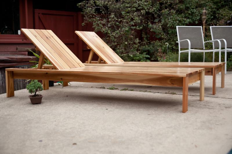 DIY Modern Single Outdoor Chaise Lounge