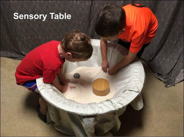 DIY Sensory Table From Old Coffee Table