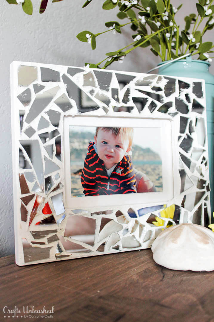 Make a Picture Frame with Mirror Glass