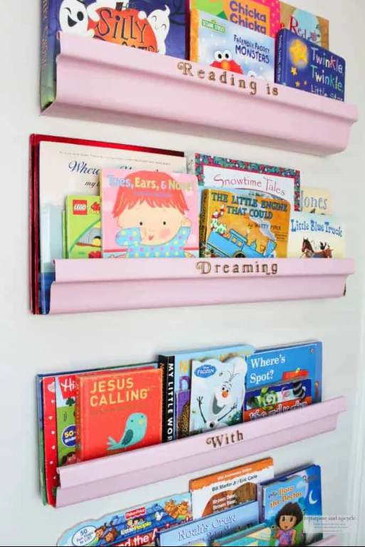 Rain Gutter Bookshelf