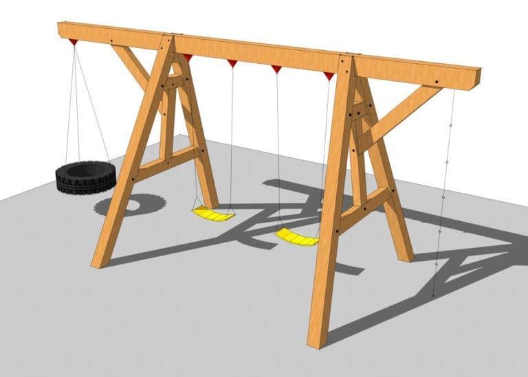 Timber Frame Swing Set Plan