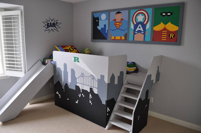 Super Hero themed bed