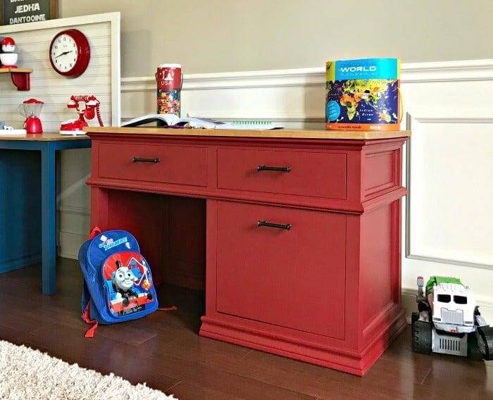 DIY Wooden Kids Desk With Drawers