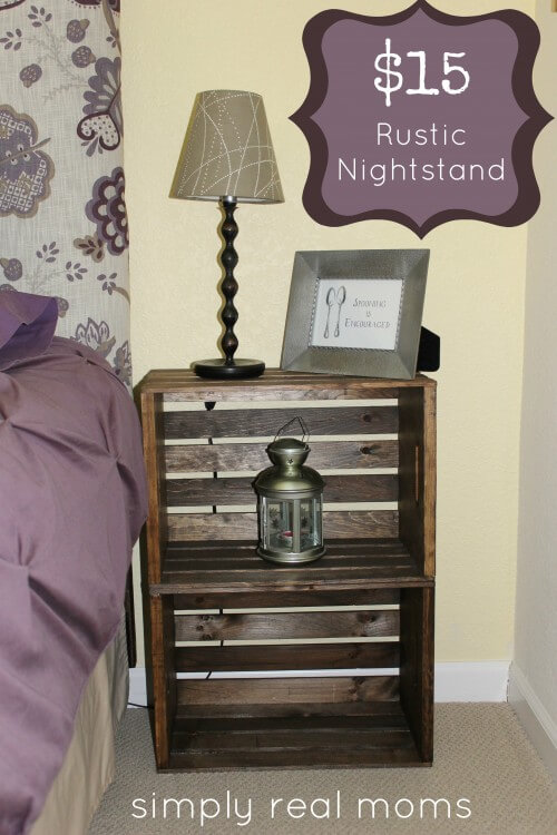 From Wood crate to Rustic Nightstand