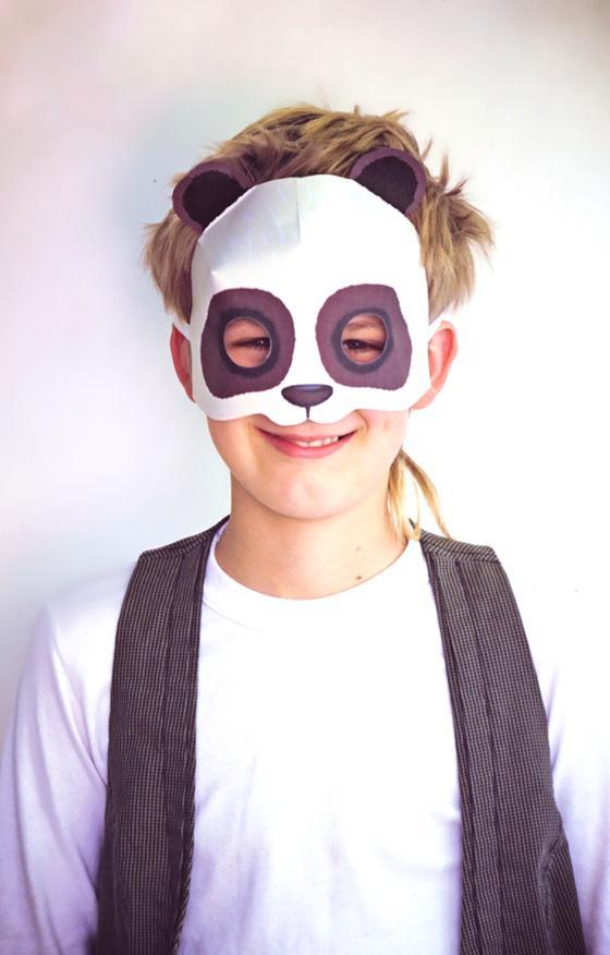 DIY Print Paper Panda Mask