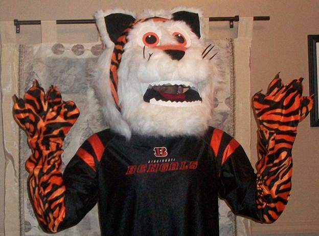Homemade Tiger Mascot Costume