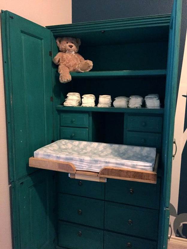 Hideaway Baby Changing Table DIY