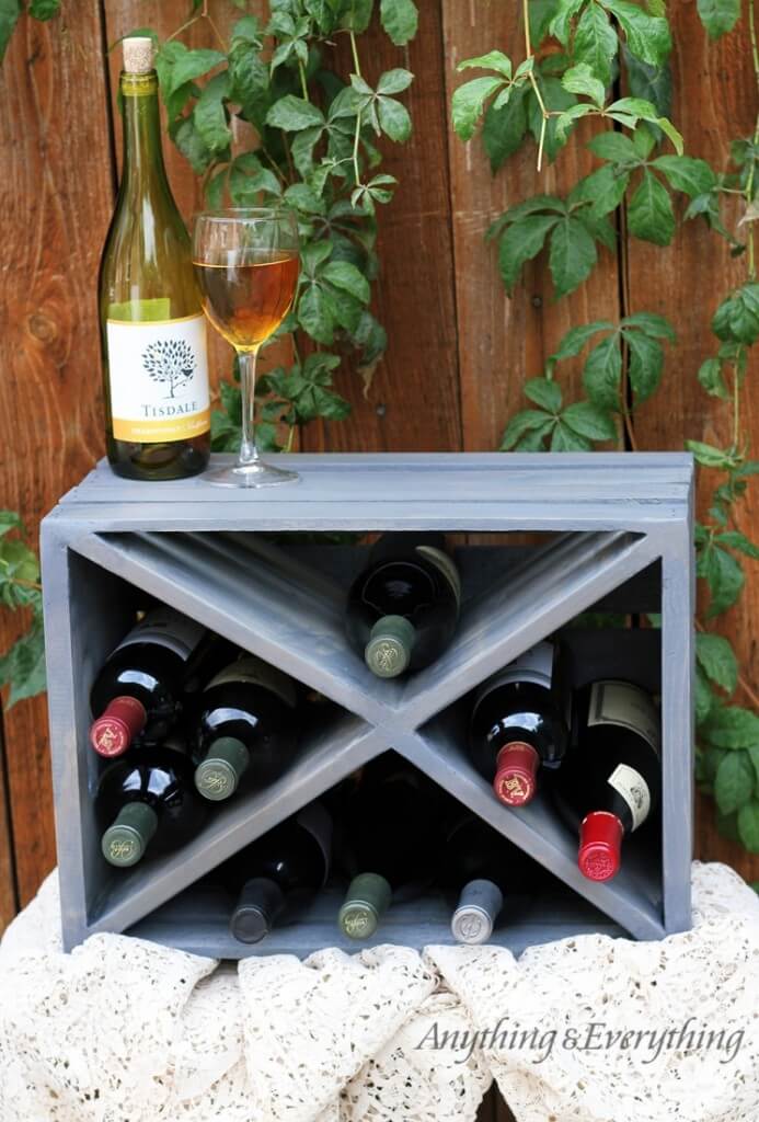 Repurposing Crates into Wine Racks