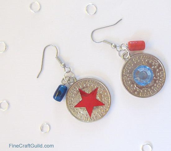 DIY 4th Of July Earings