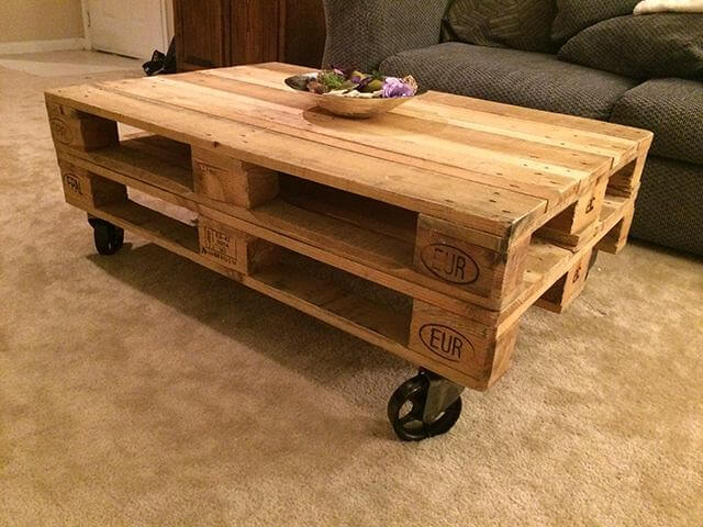 DIY Side Table on Casters