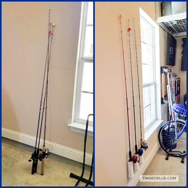 DIY Fishing Rod Holder For Garage