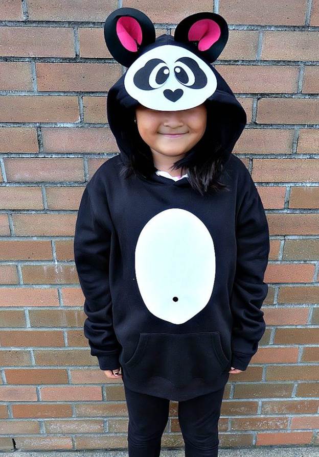 DIY No Sew Panda Costume For Kids