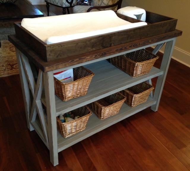 Rustic X Changing Table