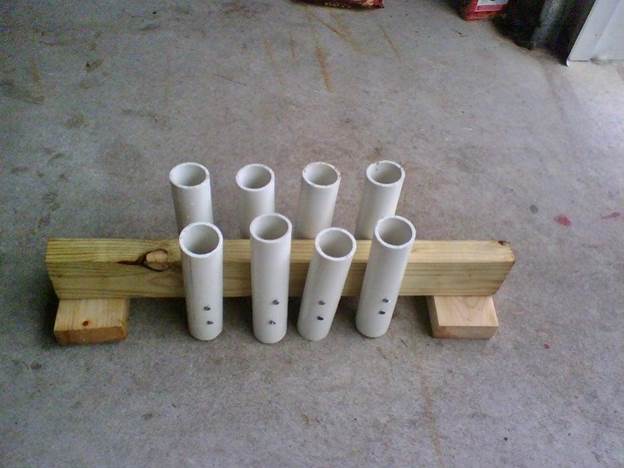 DIY PVC Fishing Rod Holder