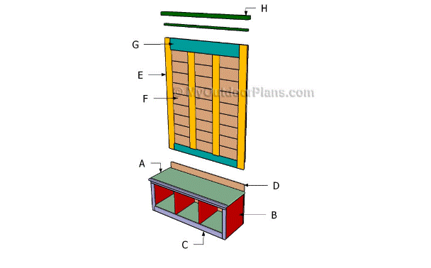 DIY Hall Tree Bench Plans