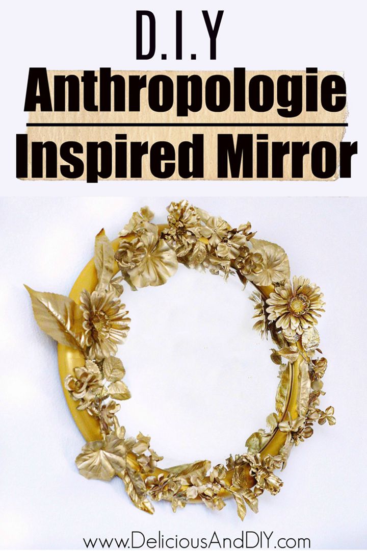 Anthropology Inspired Floral Mirror