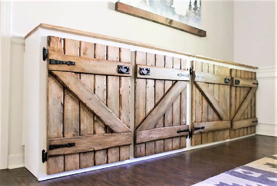 Barnwood Style Sideboard For Kitchen