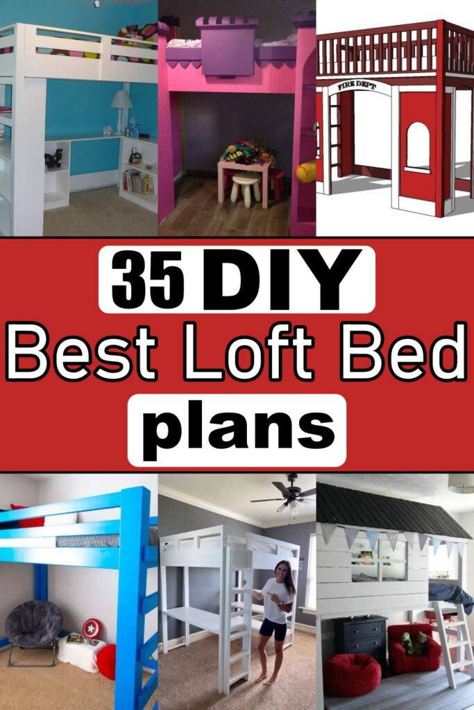 34 Best DIY Loft Bed Plans For Kids Room Craftsy