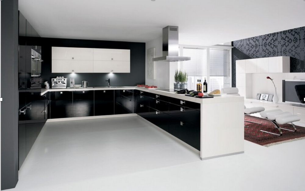 Black Cabinets With White