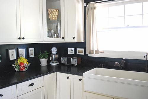 Black Paint Backsplash