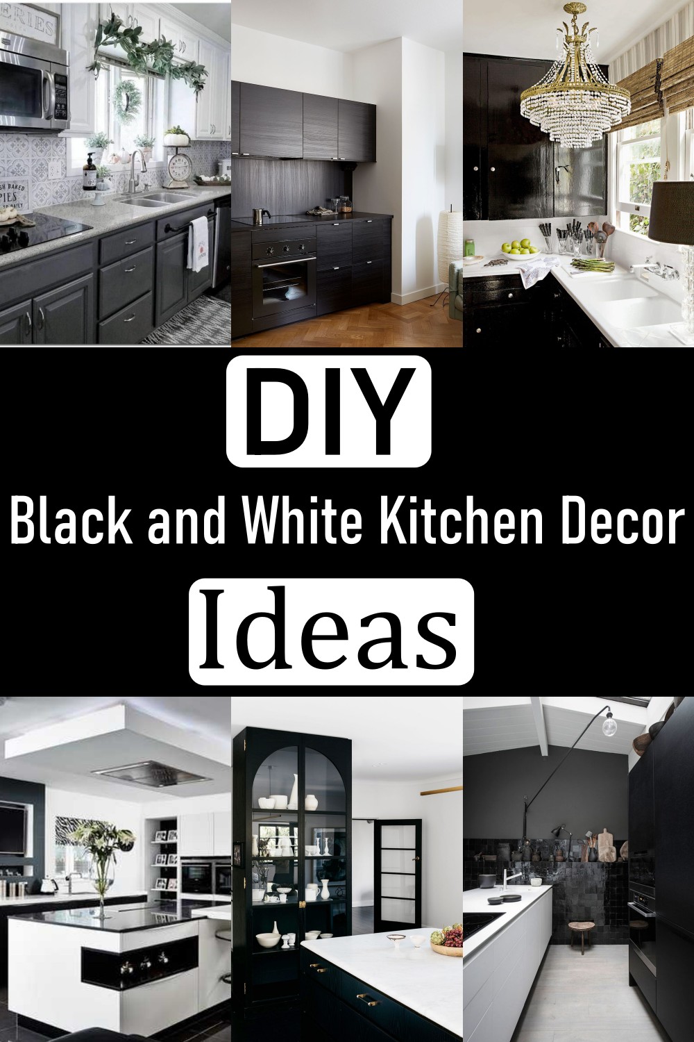 18 Black and White Kitchen Decor Ideas   Craftsy