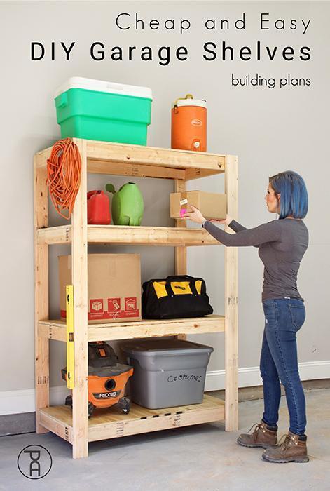 Cheap DIY Garage Shelf