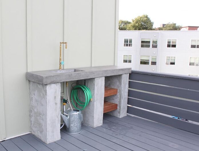 Concrete Countertop DIY Outdoor Kitchen