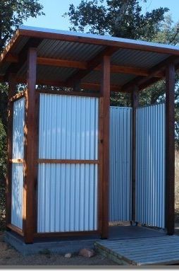 Corrugated Metal Outdoor Shower DIY