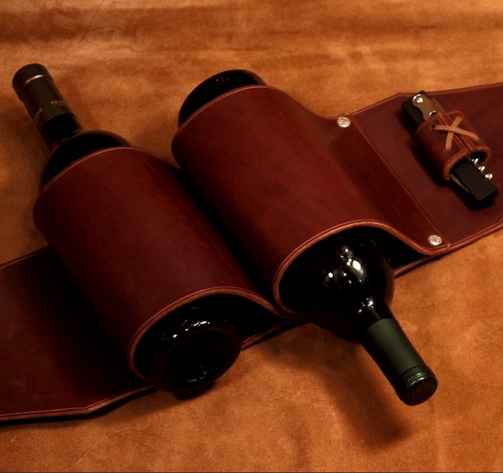 Cowboy Style Leather Wine Rack DIY