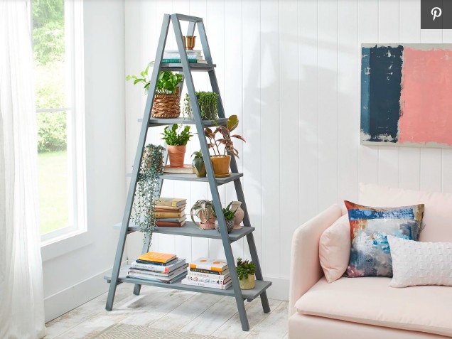 DIY A-Frame Ladder Shelf