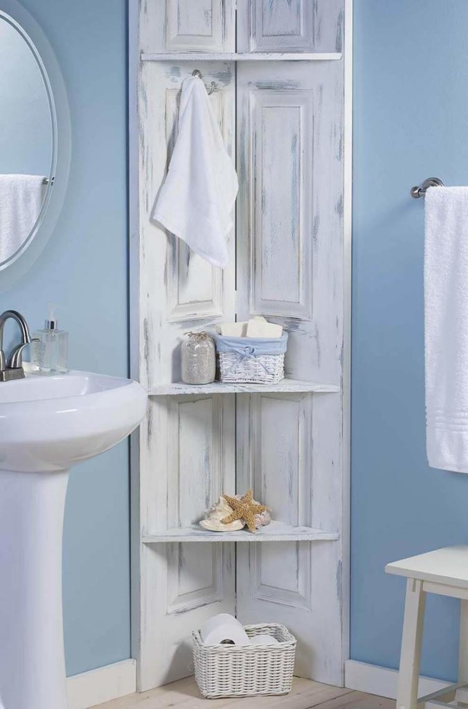 diy shelves for bathroom