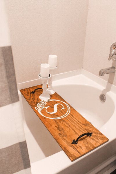 DIY Bathtub Tray Using Scrap Wood